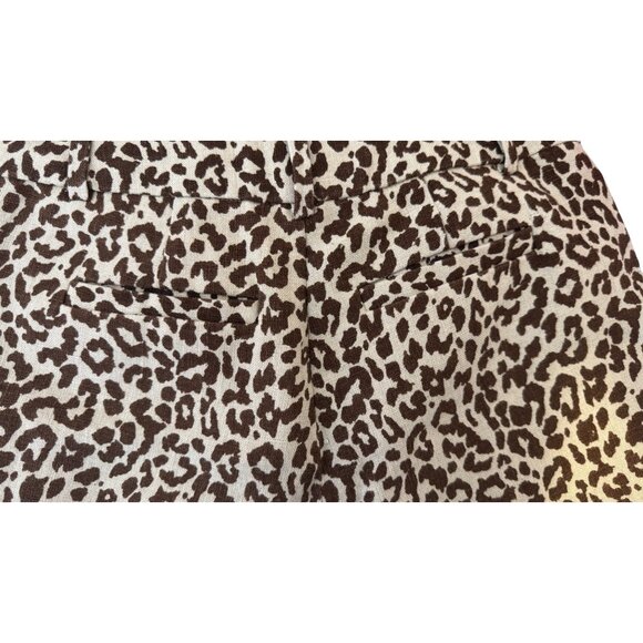 J. Crew Size 0 Leopard Print Shorts Cotton Blend - Picture 8 of 13
